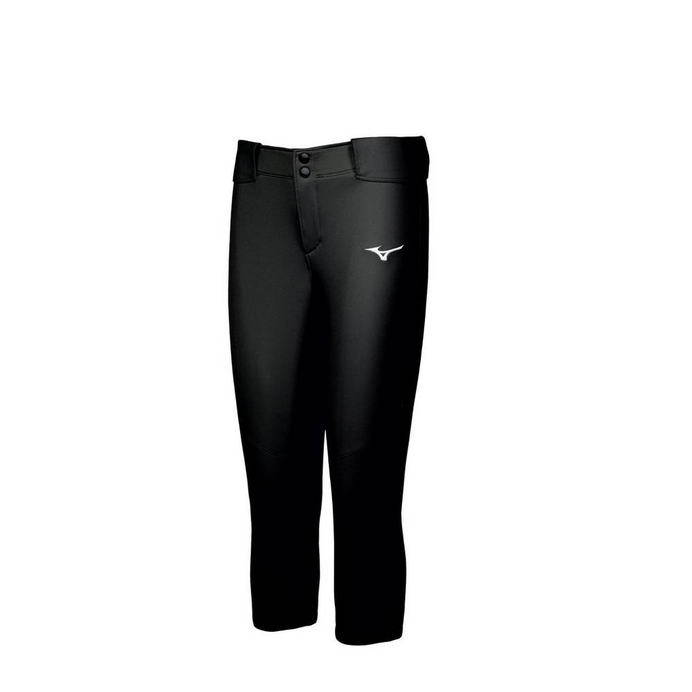 Pantalones Mizuno Belted Stretch Mujer Negras Outlet FIOK-32907